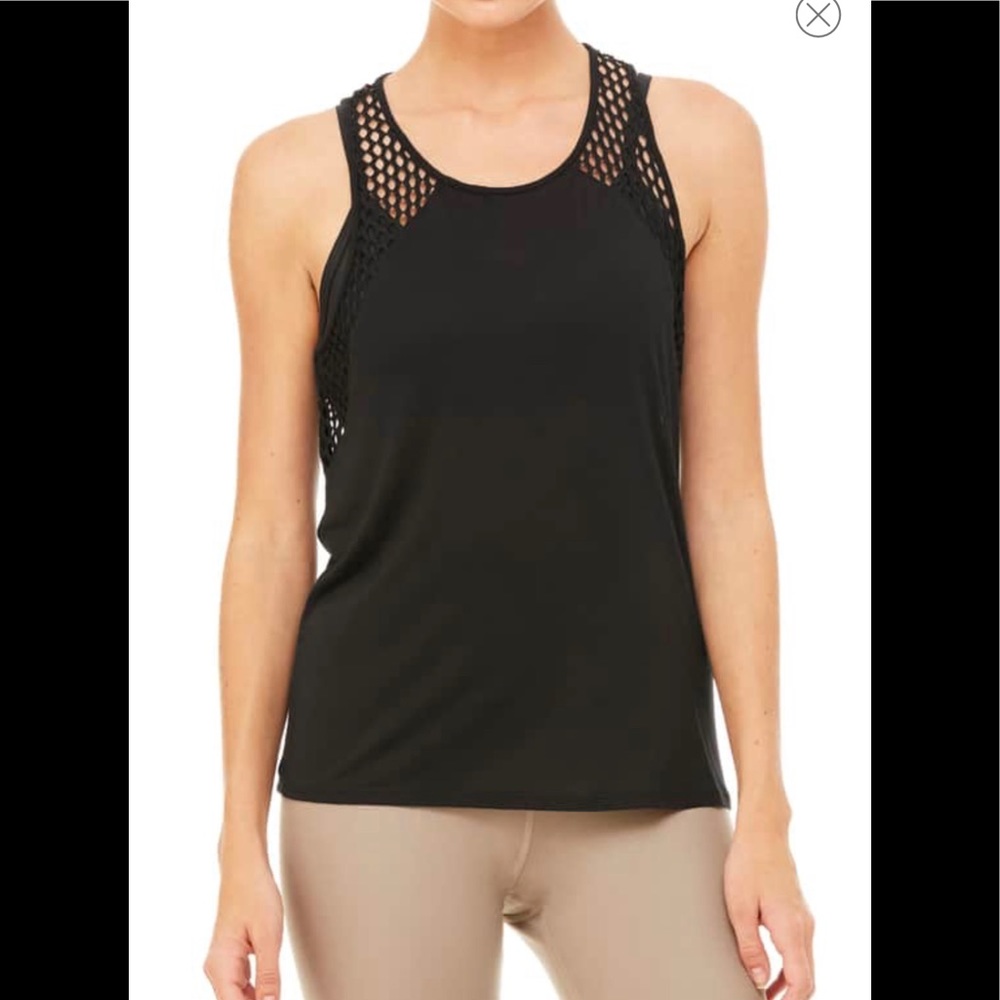 Alo yoga cage tank cool comfort black